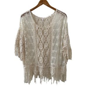 Lace crochet blouse or tunic